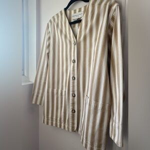 Vintage Beige and Ivory Chore Coat